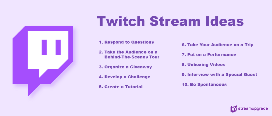 Fun Things to Do on a Stream. Content Ideas Generator for Streamers